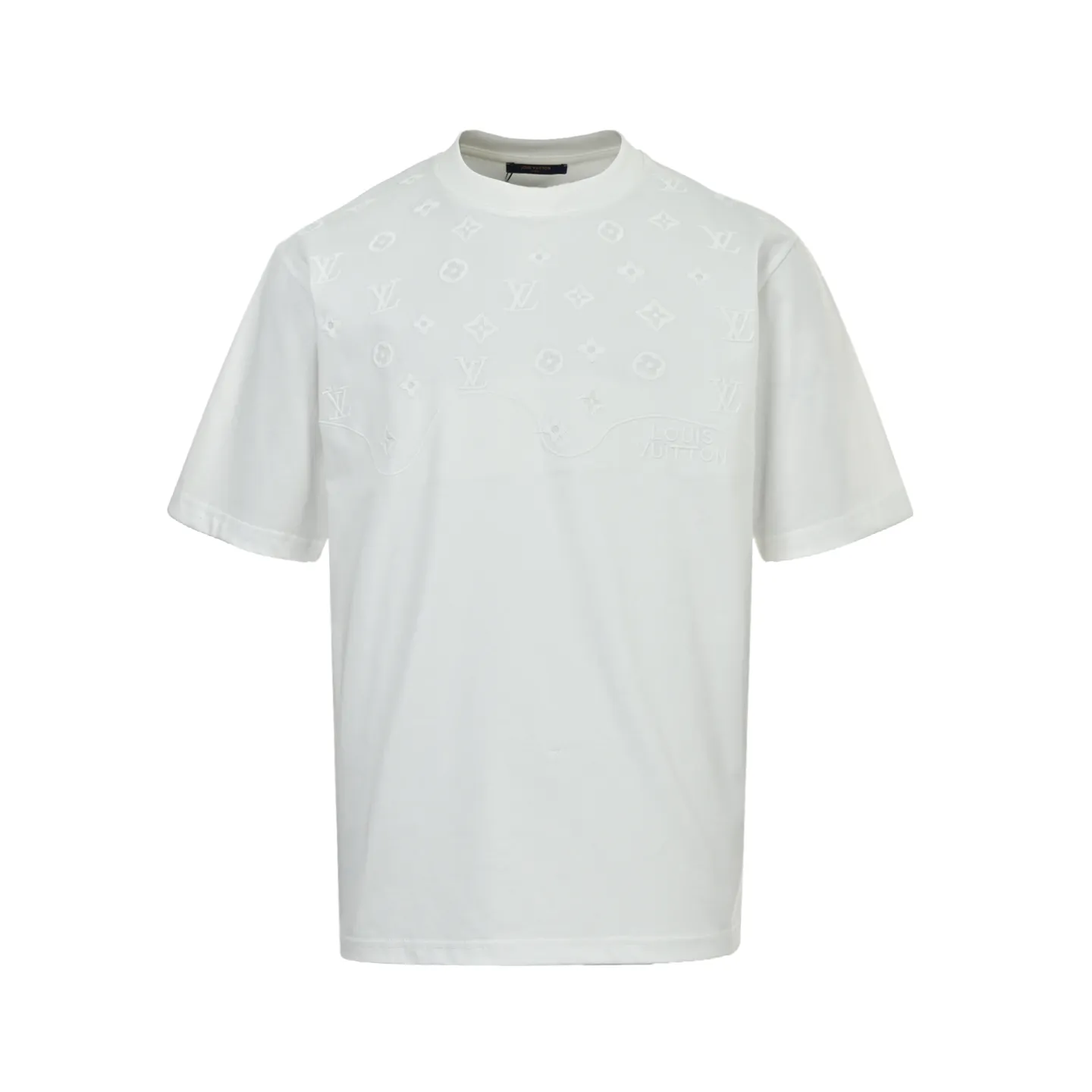 Louis Vuitton/Louis Vuitton dark pattern half-length presbyopic logo embroidered short sleeves